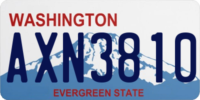WA license plate AXN3810