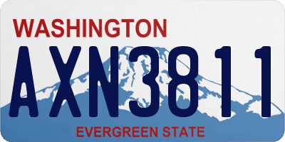 WA license plate AXN3811