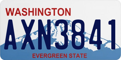 WA license plate AXN3841