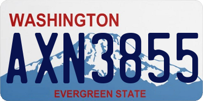WA license plate AXN3855