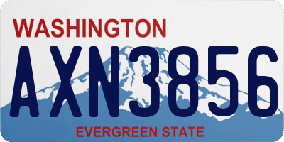 WA license plate AXN3856
