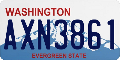 WA license plate AXN3861