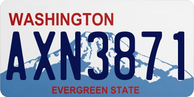 WA license plate AXN3871
