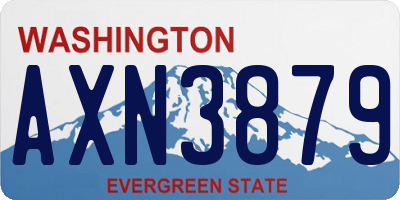 WA license plate AXN3879
