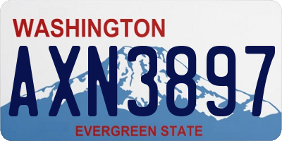 WA license plate AXN3897