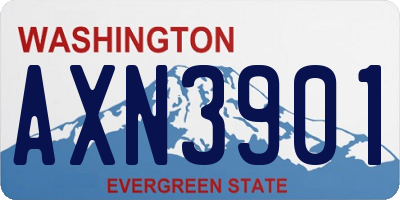 WA license plate AXN3901