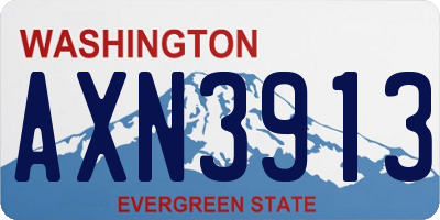 WA license plate AXN3913