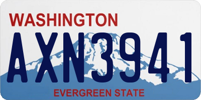 WA license plate AXN3941