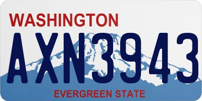 WA license plate AXN3943