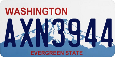 WA license plate AXN3944