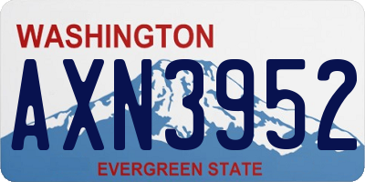 WA license plate AXN3952
