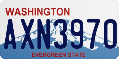 WA license plate AXN3970