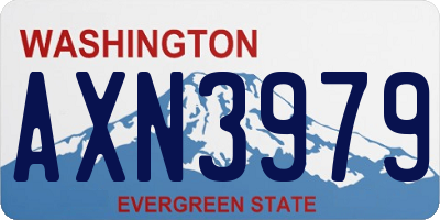 WA license plate AXN3979