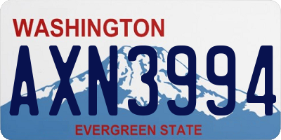 WA license plate AXN3994