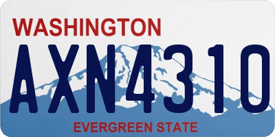 WA license plate AXN4310