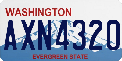 WA license plate AXN4320