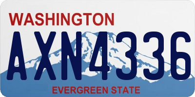 WA license plate AXN4336