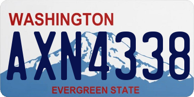 WA license plate AXN4338