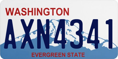 WA license plate AXN4341