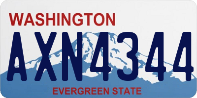 WA license plate AXN4344