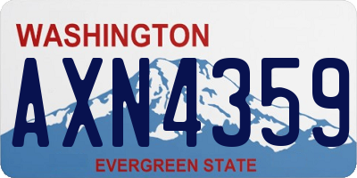 WA license plate AXN4359
