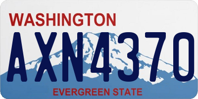 WA license plate AXN4370