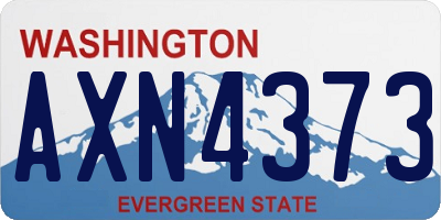 WA license plate AXN4373