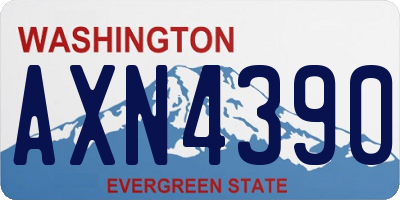 WA license plate AXN4390