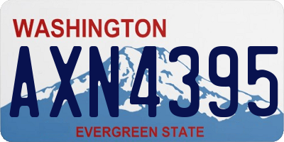 WA license plate AXN4395