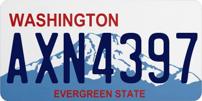 WA license plate AXN4397