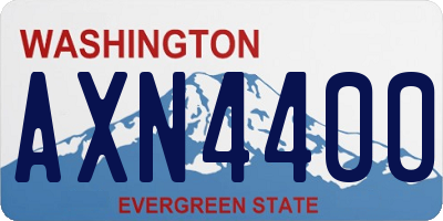 WA license plate AXN4400