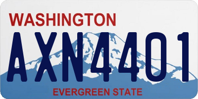WA license plate AXN4401