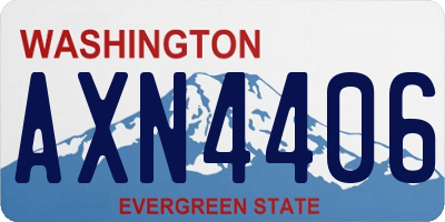 WA license plate AXN4406