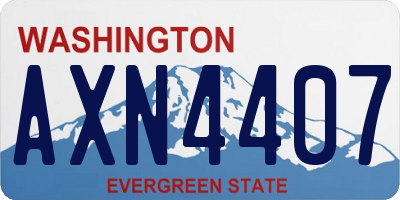 WA license plate AXN4407