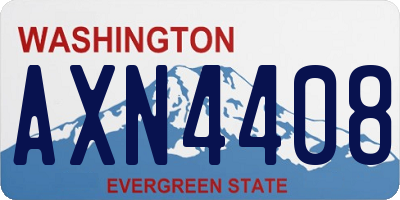 WA license plate AXN4408