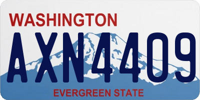 WA license plate AXN4409