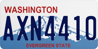 WA license plate AXN4410