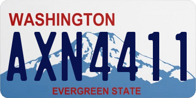 WA license plate AXN4411