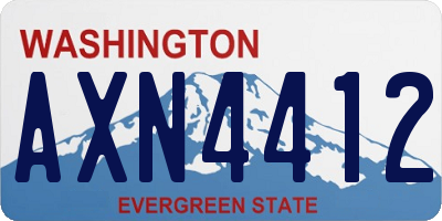 WA license plate AXN4412