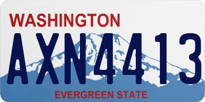 WA license plate AXN4413