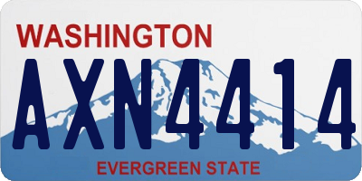WA license plate AXN4414