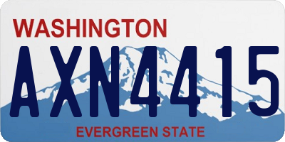 WA license plate AXN4415