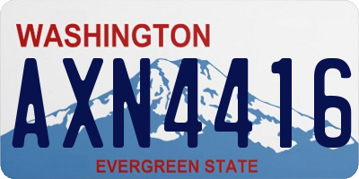 WA license plate AXN4416