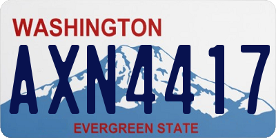 WA license plate AXN4417