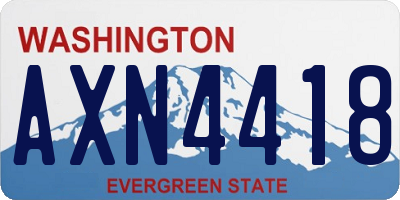 WA license plate AXN4418