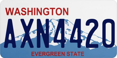WA license plate AXN4420