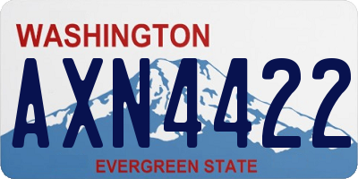 WA license plate AXN4422