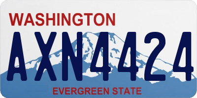 WA license plate AXN4424
