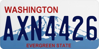 WA license plate AXN4426