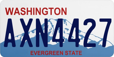 WA license plate AXN4427